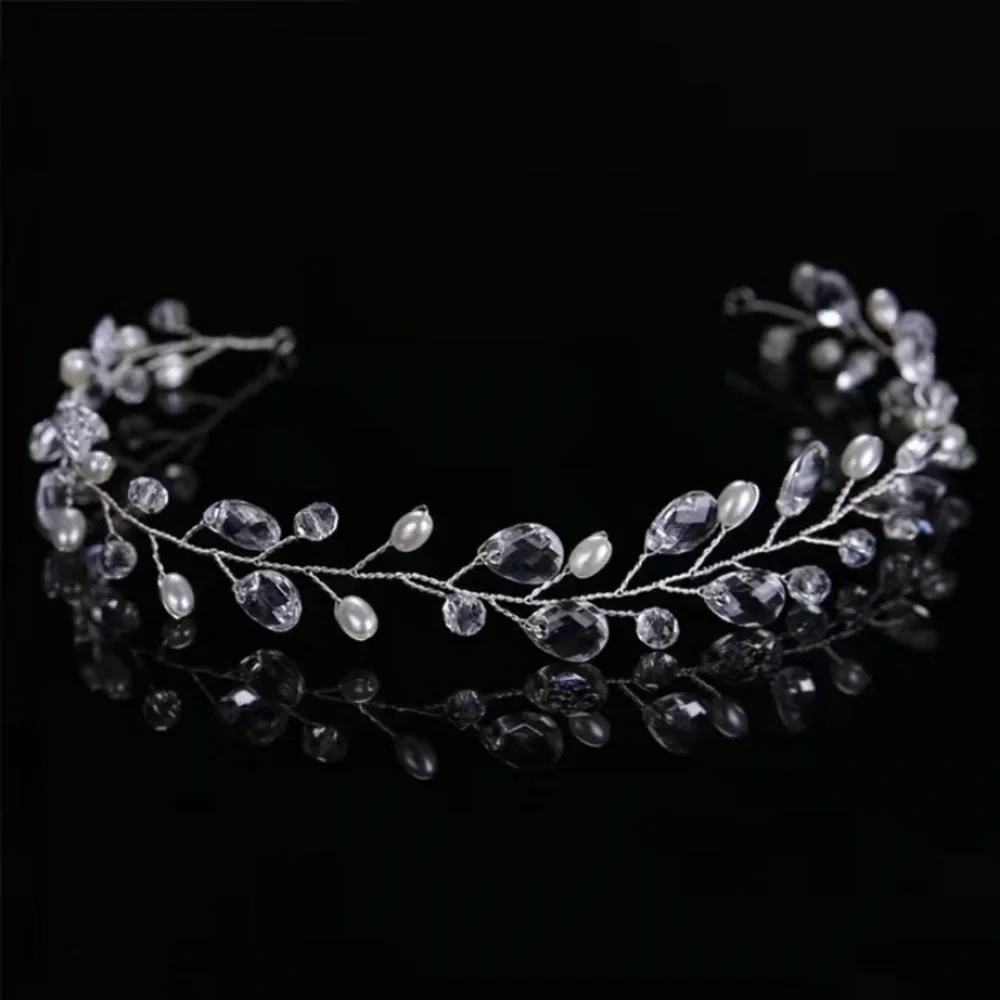 Wedding faux pearl rhinestone‎ headband